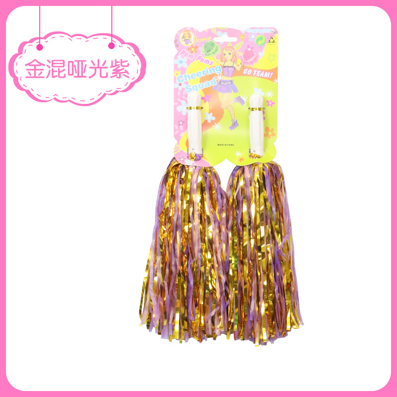 Pompones de Cheerleading de Plástico con Mango Artesanal para Baile