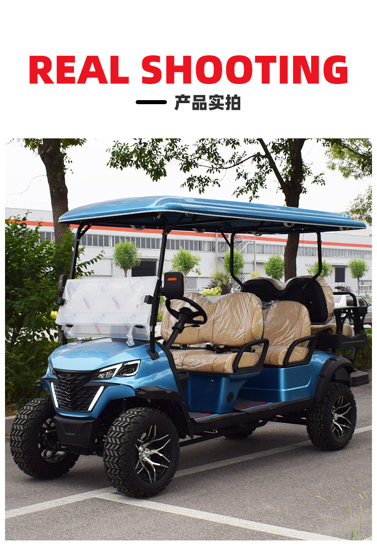 Electric Golf Cart New Scenic Spot Sightseeing Car Hotel Four-Wheel Reception Battery Car 4-Seater 6-Seater Patrol Car