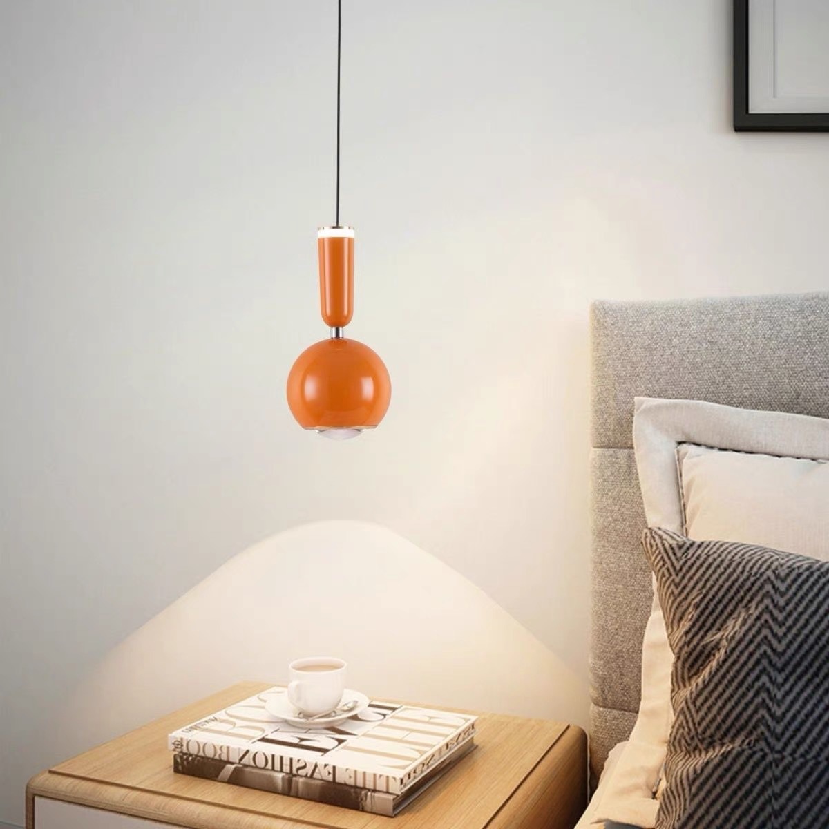 Bar simple estudio cabecera pequeña línea de suspensión elevación ventana lámpara porche dormitorio comedor crema puede ser creativo y moderno