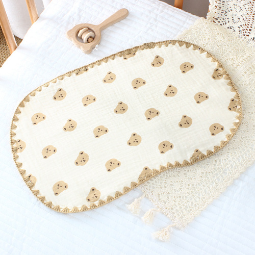 Newborn baby cloud pillow gauze flat pillow anti-vomiting head pillow baby pillow breathable sweat-absorbent children