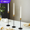 Nordic iron candlestick table metal single -headed candlestick creative romantic electroplating wedding golden candlestick ornament