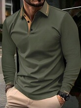 S 82102 Button Rib Collar Polo Shirt Ŧ������������ �羳��