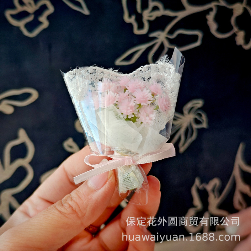 迷你仿真满天星小花束手捧花戴露贝儿娃娃DIY装饰镶钻饰品配件|undefined