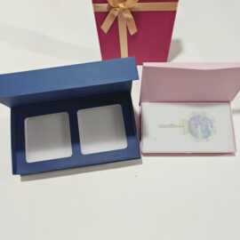 茶叶伴手礼品包装空盒 纯色香薰镜子磁吸翻盖书形盒 首饰蝴蝶结盒