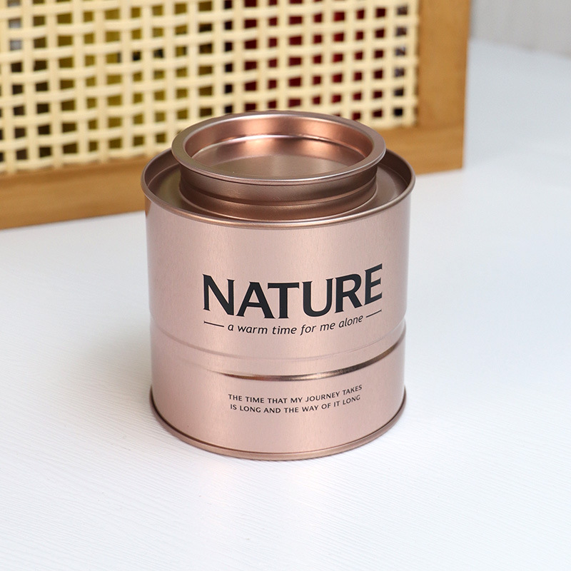 Latas apiladas, cilindros, latas de té, latas selladas, envases de regalo, cajas de hojalata de color sólido, lugar de origen del fabricante