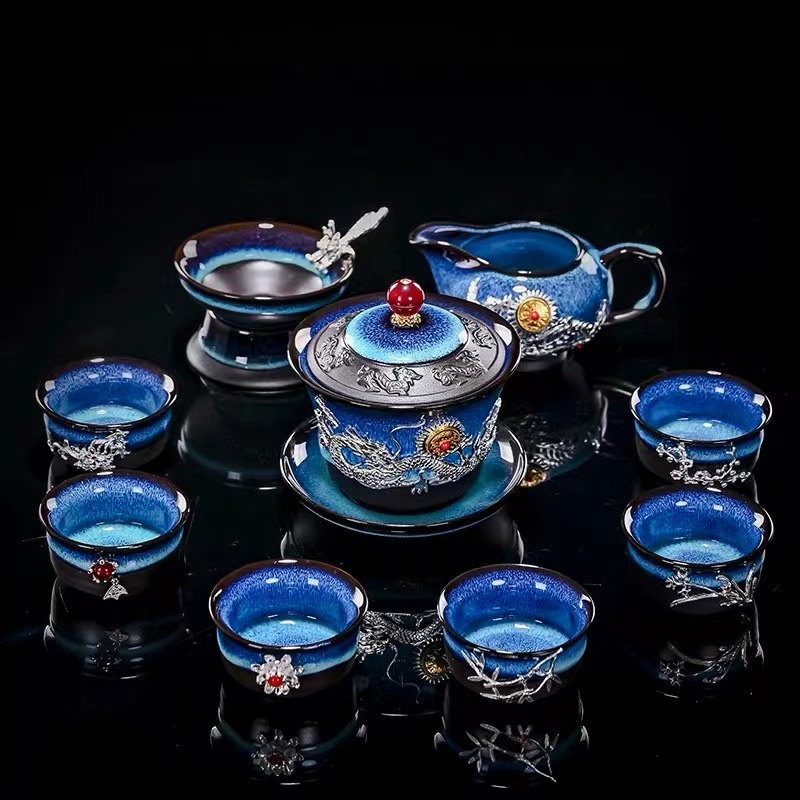 金入れ玉茶器セット高級家庭用工夫茶器オフィスビジネスプレゼント陶磁器茶器ギフトセット|undefined