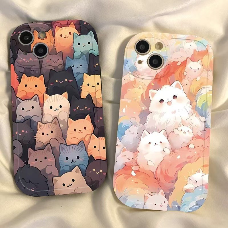 Cloud cat para iphone16promax funda para teléfono móvil lindo Apple 15pro anti-caída 14/13/nuevo 12x