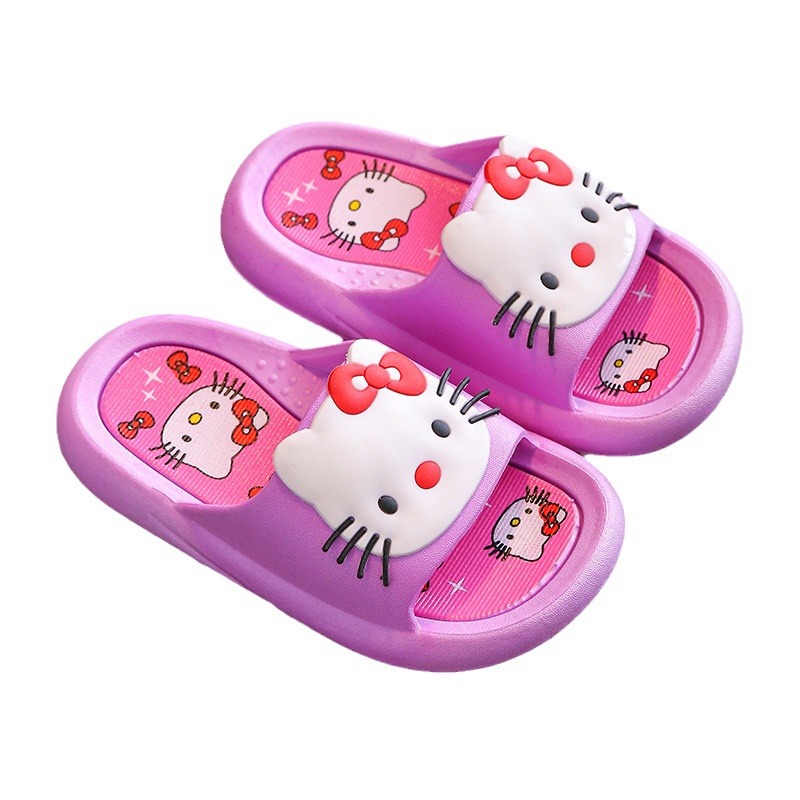 Zapatillas para Niñas para niños verano TikTok mismo estilo súper caliente baño interior y exterior antideslizante desgaste exterior zapatillas planas de aspecto alto