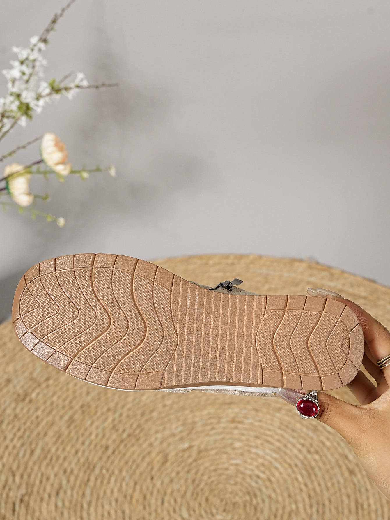 Women's Suede Wedge Ankle Boots With Side Zipper And Platform_voghion.com