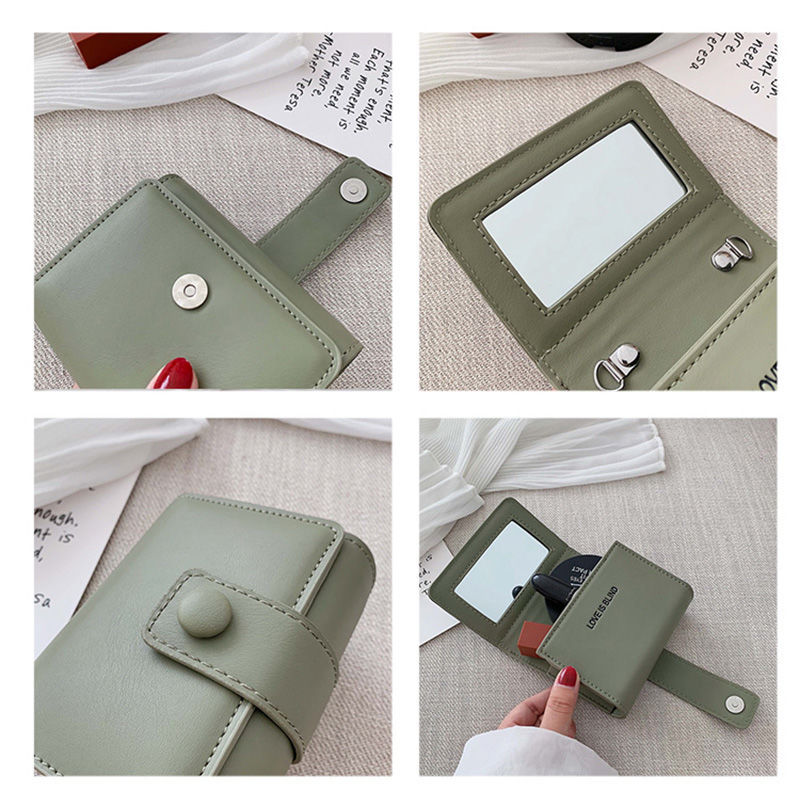 Mini sobre rojo pequeño mensajero portátil retoque de maquillaje portátil con espejo pequeño lápiz labial en polvo bolsa de almacenamiento bolsa de cosméticos