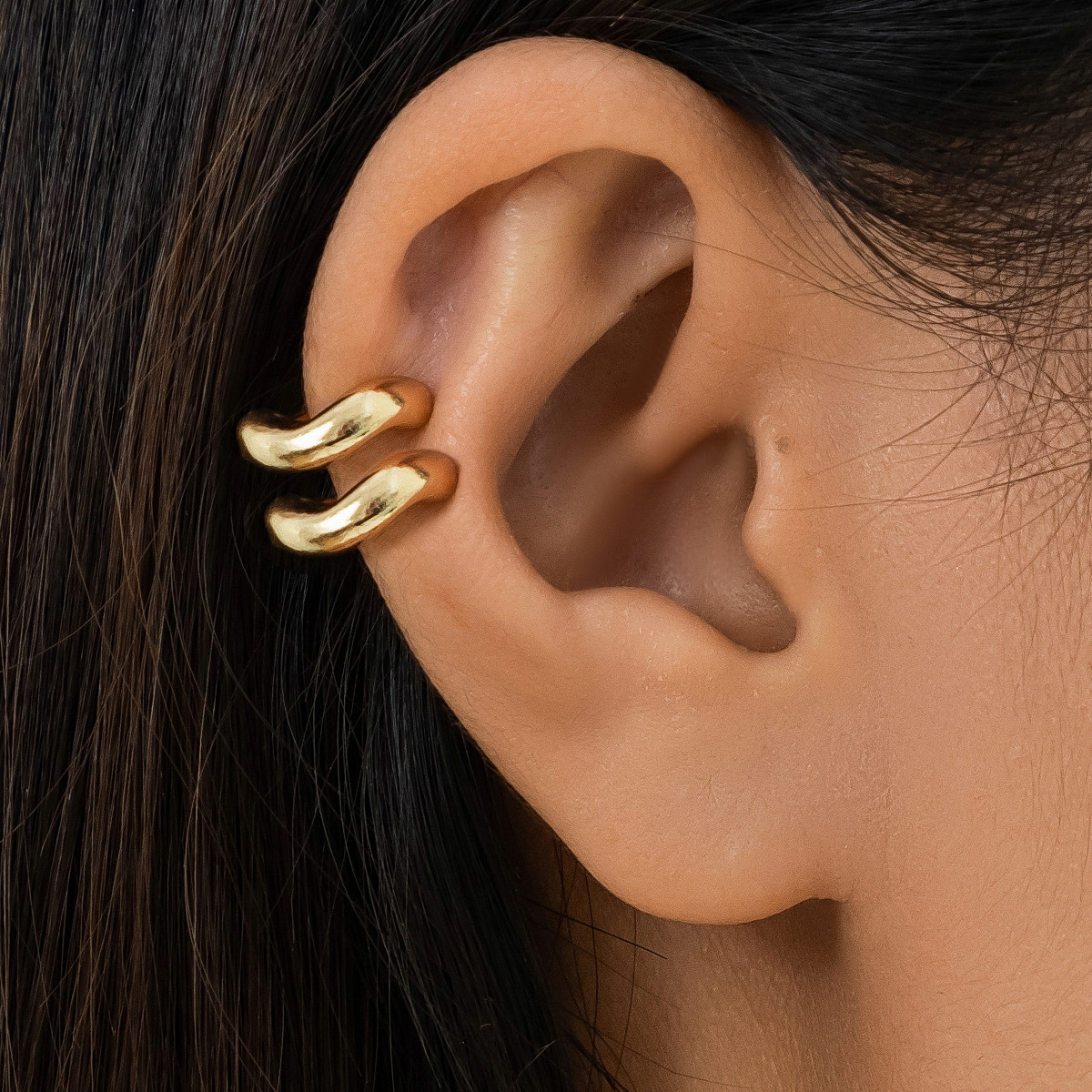 9g Weight Alloy Ear Needle Material Ear Cuffs, Ear Studs Classification 1 Set, 1 Pair Quantity Casual, Street Occasion CCB, Alloy Material Geometric Pattern All Seasons Season Women's Gender Polished Finish Plating Design Retro, Commute Style 1 Set 1 Pair Retro Commute Geometric Plating CCB Alloy Ear Cuffs Ear Studs 21