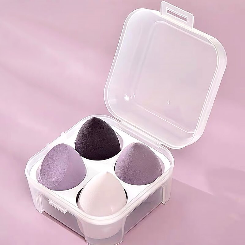 Seco y húmedo caja de lavado facial, huevo de maquillaje, esponja de maquillaje, polvo de maquillaje