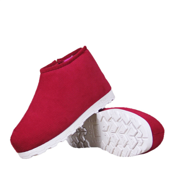 winter insulated keep warm non-slip slippers with zipper for men and…