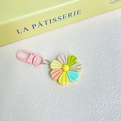 小號七色花瓣鑰匙扣可愛學生掛件卡通情侶書包閨蜜禮物配飾掛飾