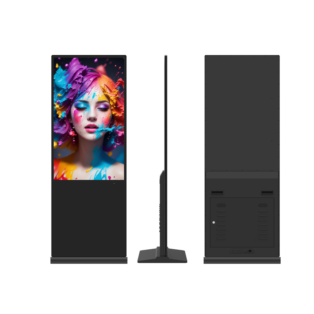 85寸86寸立式液晶广告机全面屏落地电容红外触摸显示屏直销商用