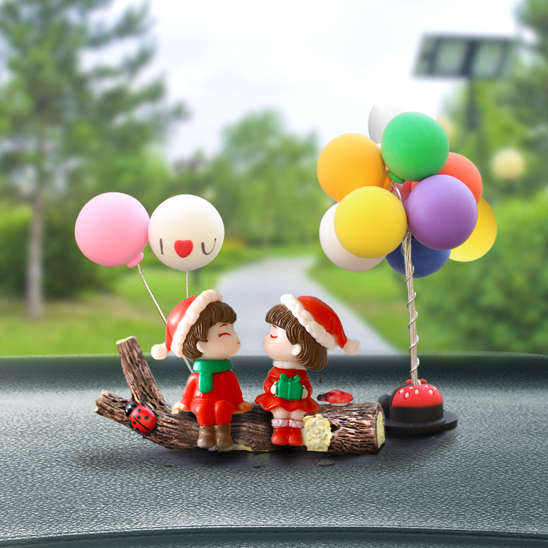 Coche de Navidad Consola central de coche Decoración de pareja linda creativa Decoración de escritorio de muñeca creativa de Navidad transfronteriza