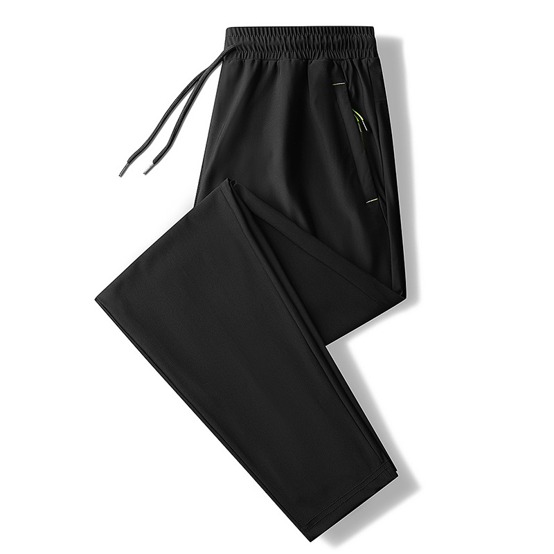 Pantalones delgados de verano de los hombres de ocio pantalones largos Pantalones deportivos elásticos de secado rápido hombres sueltos fertilizantes más tamaño al por mayor