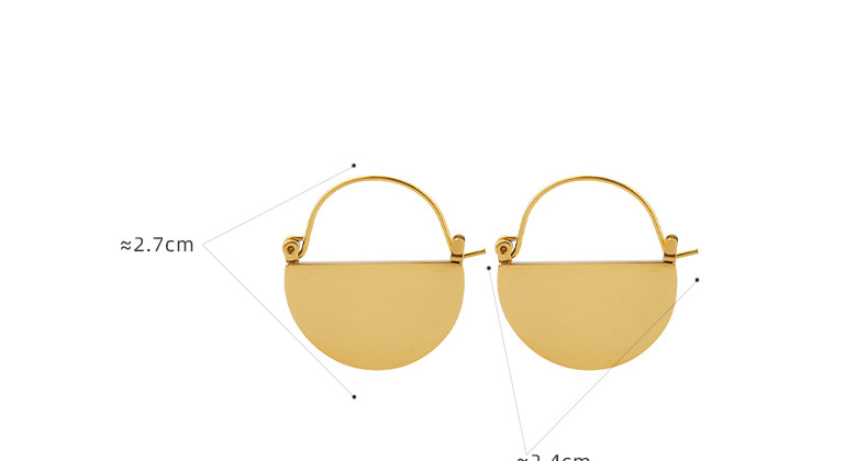Simple Style Semicircle Titanium Steel Earrings Plating Stainless Steel Earrings