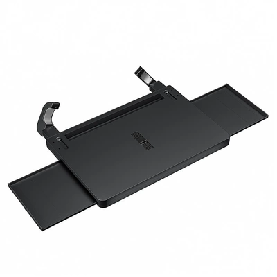 Multifunctional Mechanical Universal Enlarged Car Steering Wheel Table Board, In-Car Floating Dining Table, Cup Holder, In-Car Office Desk (Car table board) - a15-telescopic-model-black