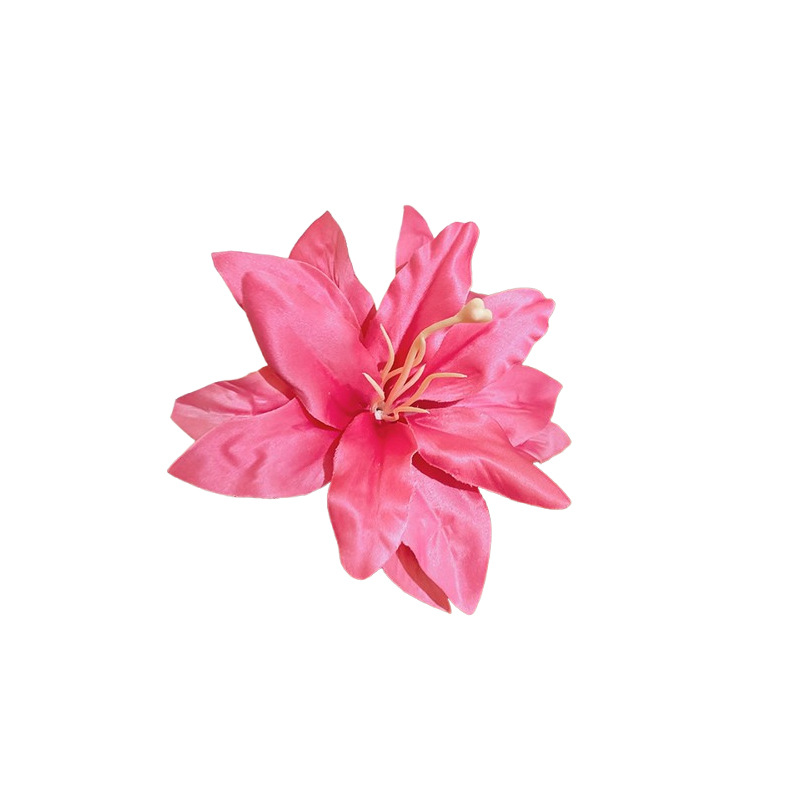 Pinza para el cabello de lirio de simulación de tela coreana, clip de pico de pato lateral de cabello roto de todo fósforo de moda, estilo de vacaciones, accesorios para el cabello de temperamento femenino