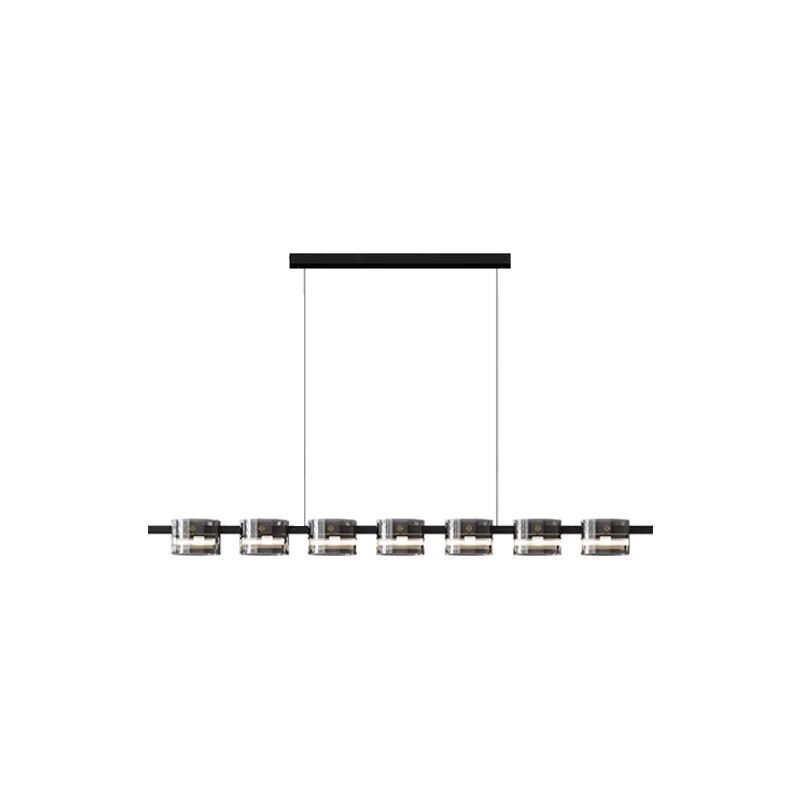 Italiano minimalista barra de vidrio largo lámpara de comedor de diseño moderno y minimalista barra de diseño nórdico lámpara de sala de estar creativa