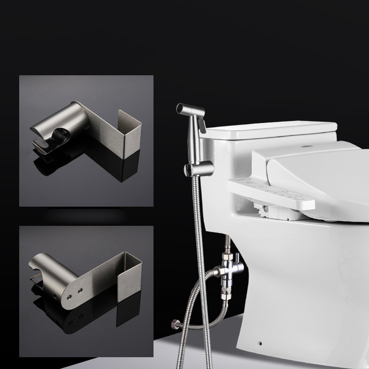 Cross-border 304 stainless steel toilet spray gun set, cleaning and flushing device, blister packaging, feminine bidet three-piece set undefined