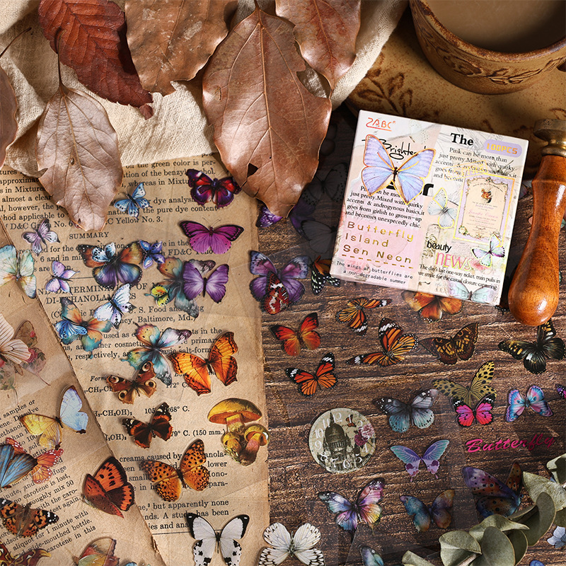 100 pegatinas de cuentas de mascotas retrógradas impermeables DIY diario material de decoración pegatinas retrógradas