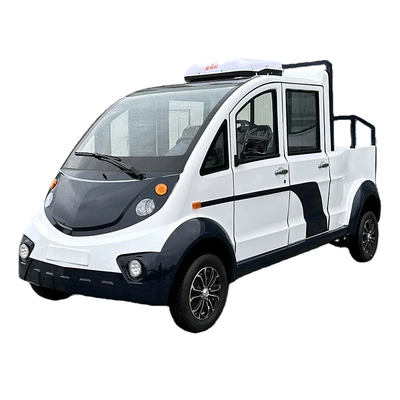 Manufacturer of Tourist Vehicles for Scenic Areas, Fully Enclosed 5-Seater Pickup Truck with Bucket for Factory Security Patrol, Property Management Electric Patrol Vehicle (Elektrikli qolf avtomobilləri) - 5-seater-pickup-truck-with-doors-pre-order