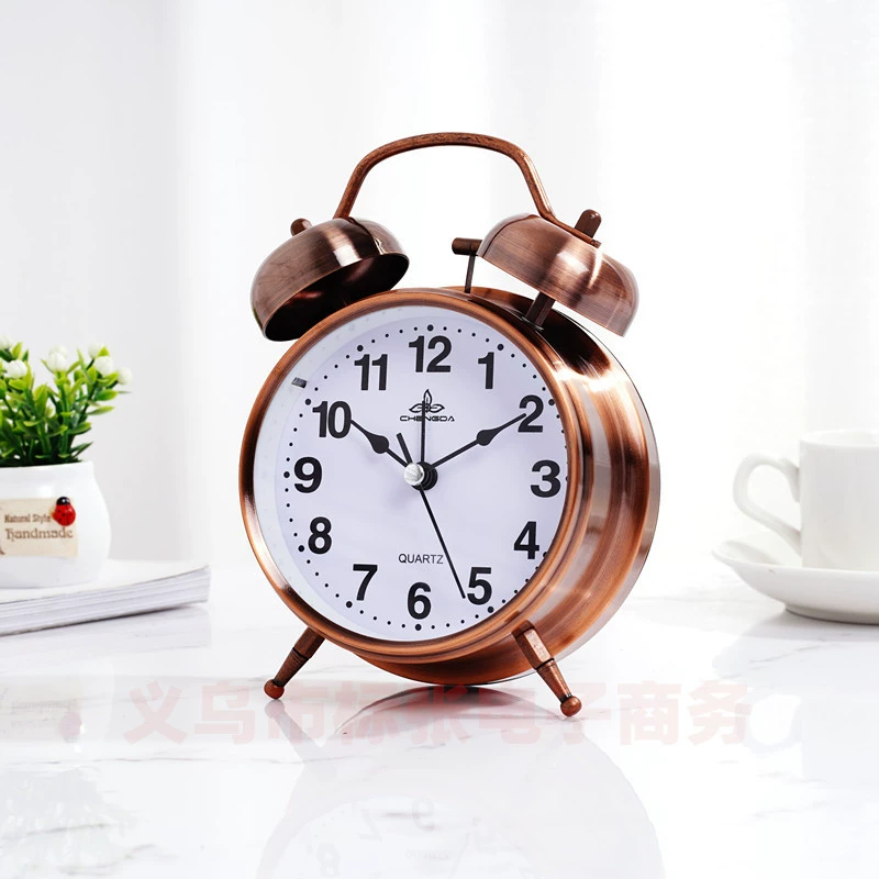 4-inch silent alarm clock super ring alarm student special luminous clock 8820 electroplating ring clock manufacturer wholesale