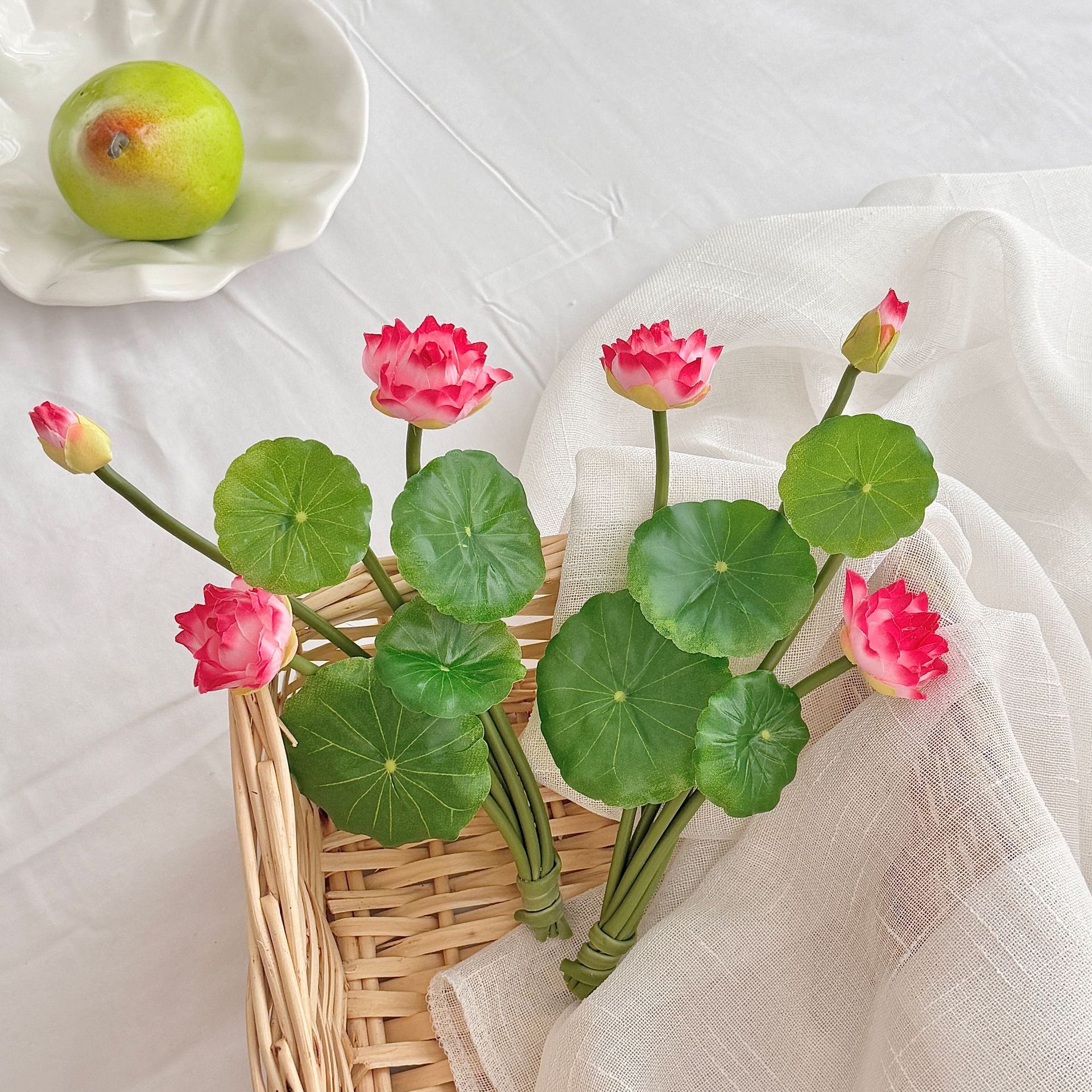 Flores artificiales de loto chino, flores artificiales, flores, flores falsas, decoraciones de loto, fabricantes de ramos al por mayor