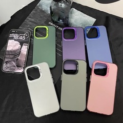 アップル15/14二重カラー銀imd携帯ケースiphone13promax極光レーザー保護カバー12