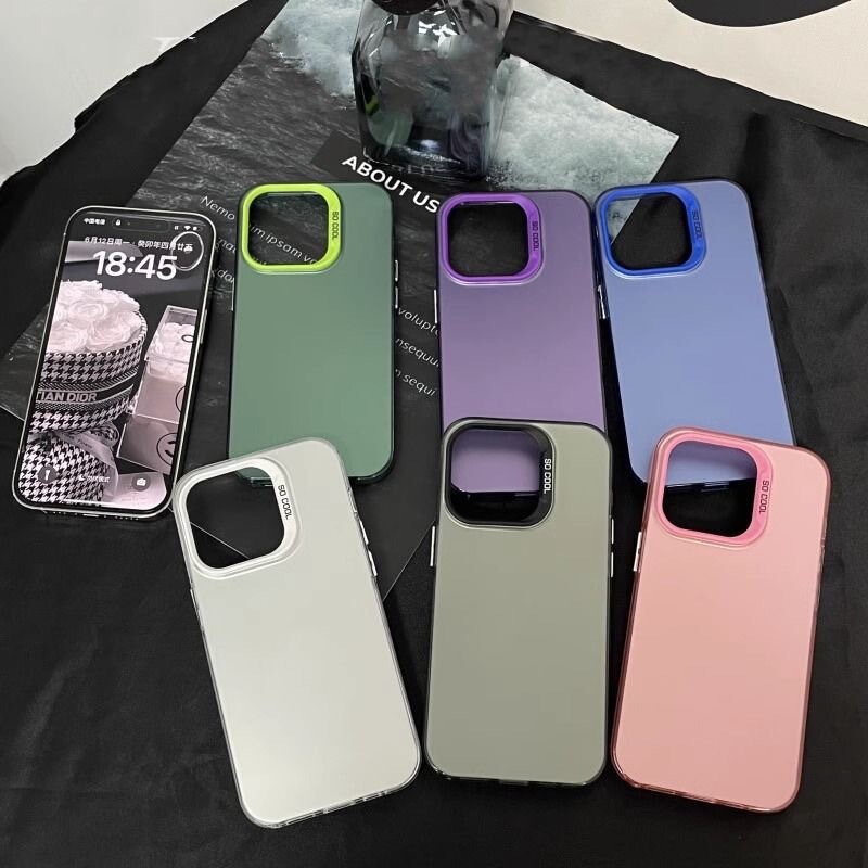 Apple 17 Double Color Silver Imd Mobile Phone Case iPhone Aurora Laser 16 Protective Cover Pure Color Material Shell Export