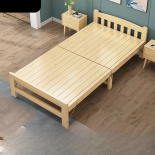 Qianqiu Baite Solid Wood Folding Bed Single Small Bed Office Lunch Break Bed Home Hard Board Thickened Solid Wood Children's Bed