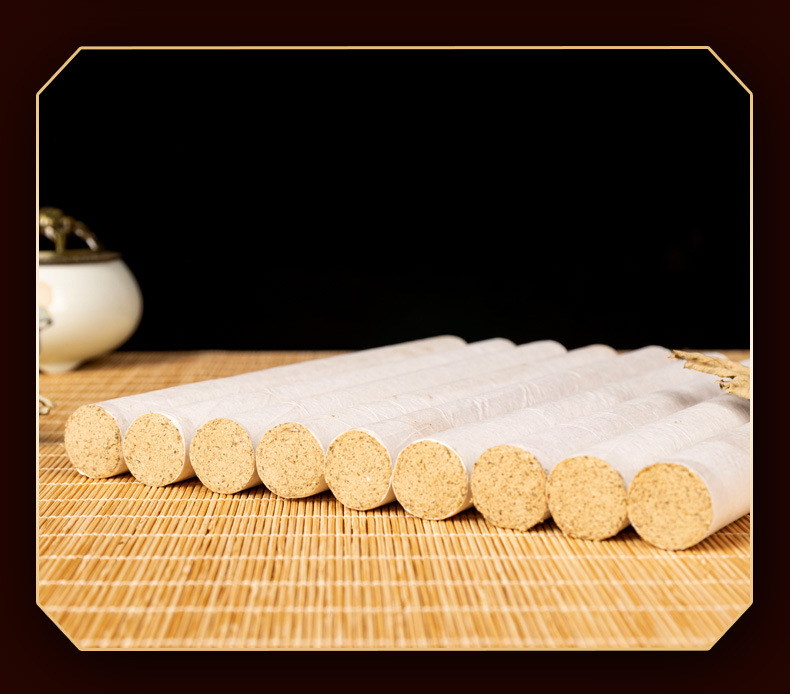 10:1 Moxa Stick Ai Tiao 五年陈艾绒 Five Year Aged Moxa Roll for Moxibustion Home and Studio Use specifications
