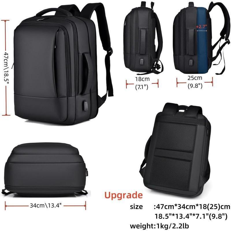 17インチ 15.6インチ ビジネス ラップトップ バックパック PU 旅行用 ラップトップ バックパック|undefined