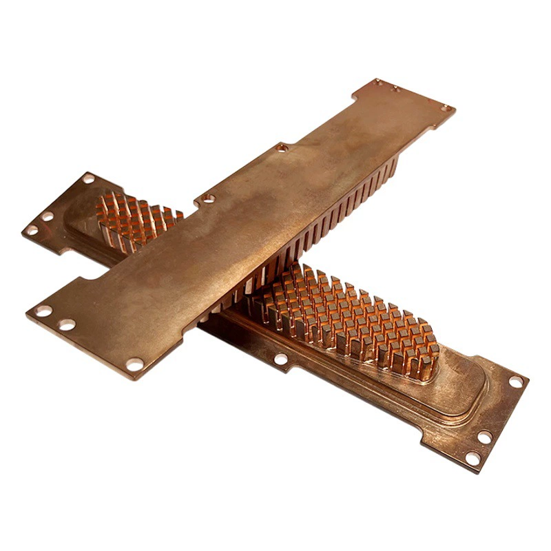 Медный радиатор для IGBT, изготовленный методом холодной штамповки, игольчатого типа, для автомобильных источников питания, медная подложка для IGBT, медный радиатор