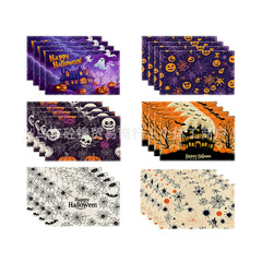 クロスボーダーリネンプリントプレースマットデジタルプリントハロウィンアマゾンTEMU西音クロスボーダー専用