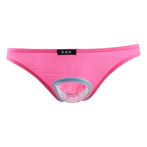 European and American foreign trade underwear wholesale men's sexy ice silk briefs hollow temptation silky sexy underwear B142