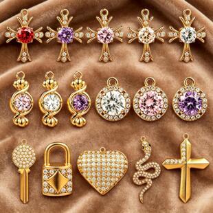 �W�tͬ���ɫ���ʯ�Ʒ������P��18K��ɫ���DIY�ֹ��Ʒ����