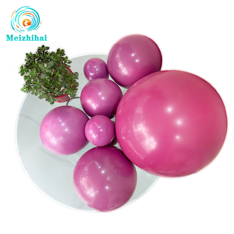Meizhihai cubierta roja globo de látex negro decoración de cumpleaños de alto nivel escenario de fiesta personalizada