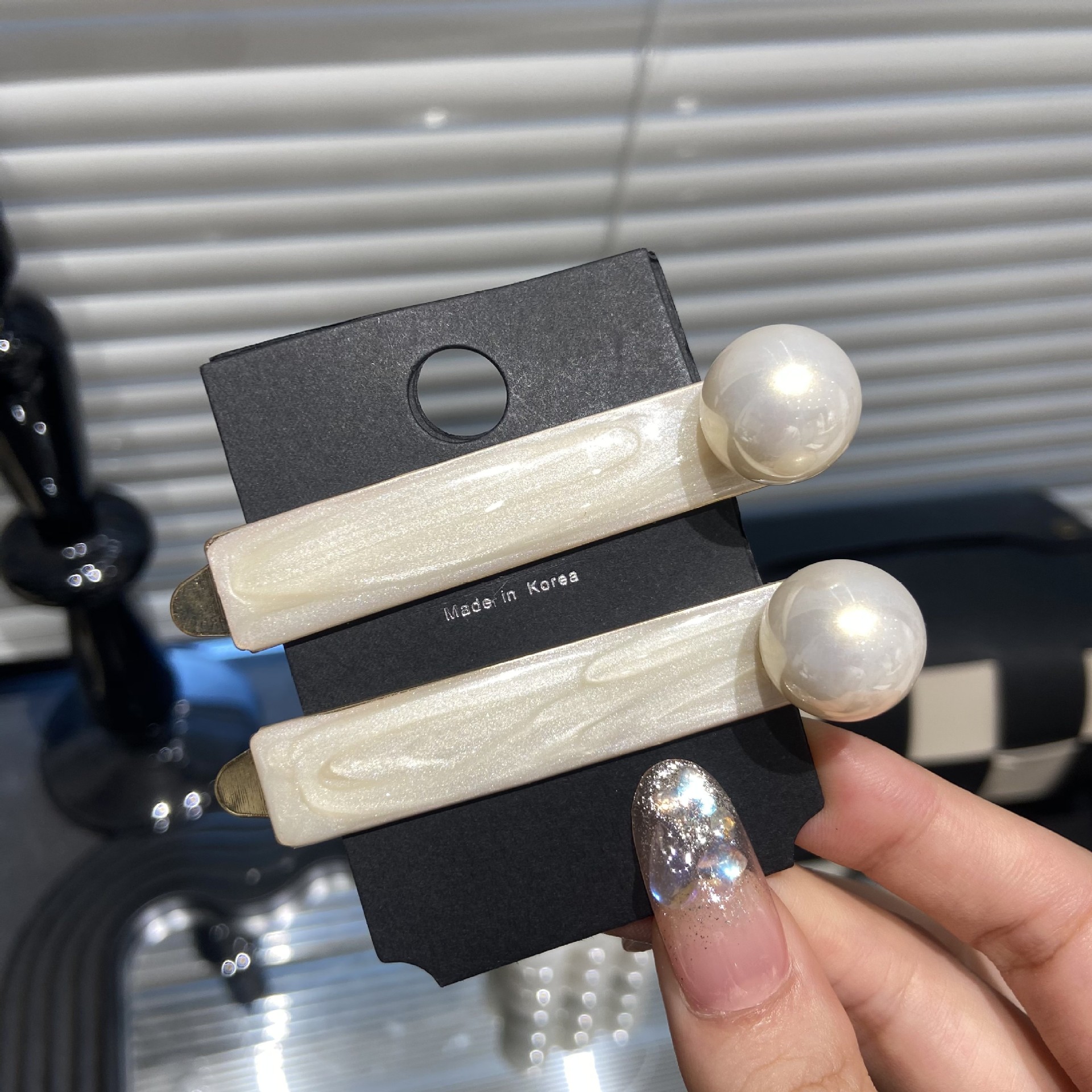 Wholesale Jewelry Hairpins, Golden Years High-End Style, Pearl Hair Accessories, Internet Celebrity Long Side Clip Hairpin E2197