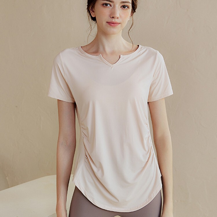 Loose plus size Yoga Clothes Women's Summer Thin Professional Sports Pilates Top Short-sleeved T-shirt Fitness Clothes Loose plus size Yoga Clothes Women's Summer Thin Professional Sports Pilates Top Short-sleeved T-shirt Fitness Clothes