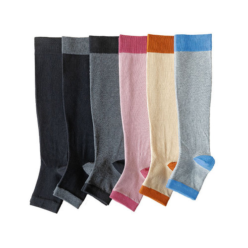 Four-season socks for women in autumn and winter, thigh-high micro-pressure stovepipe stockings, high-foot stepping socks, half-knee calf socks