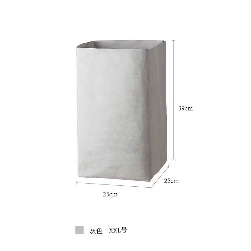 Abu-abu XXL (tidak ada cetak):25x25x39cm; Kertas Kraft dicuci tebal impor Jerman