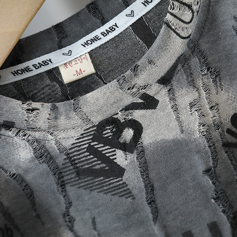 7813 Traje para niños, verano para niños, nueva moda de la calle frita, ropa para niños, ropa de verano occidental, traje de dos piezas delgado de moda