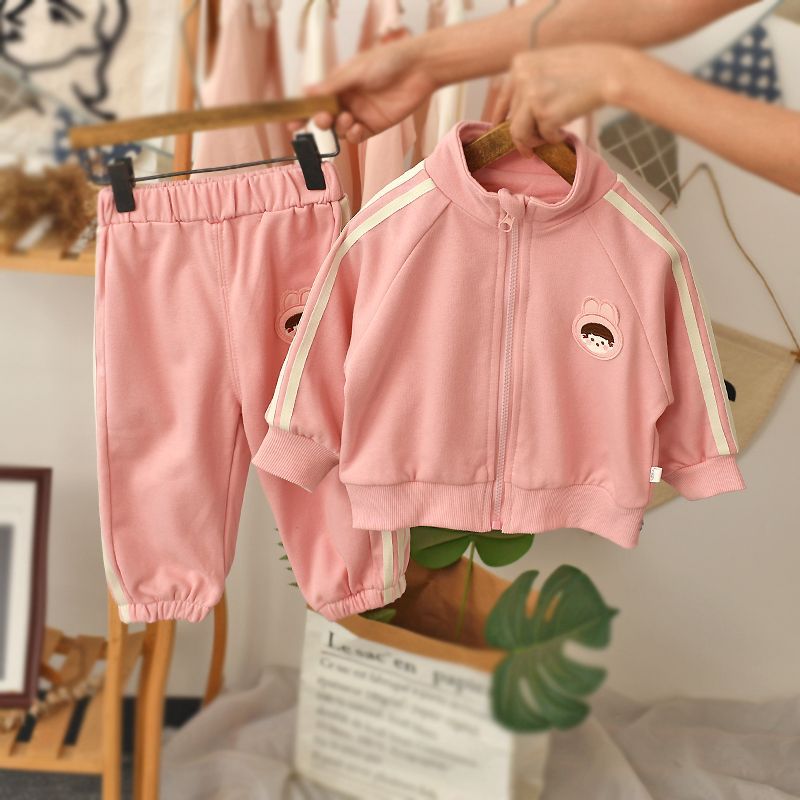 Girls' Suit Westernized Korean Wear Spring and Autumn Long Sleeve Children's Clothing Sports Baby Two_voghion.com