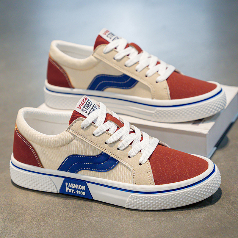 2025 Frühjahr Neue Atmungsaktive Vielseitige Skate Herren Weiche Sohle Casual Sport Trendy Fashion Canvas Schuhe_voghion.com