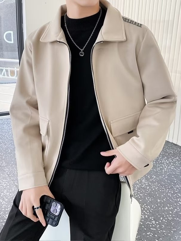 2024 chaqueta para hombres primavera y otoño moda coreana chaqueta de marca de moda casual para hombres otoño salvaje para jóvenes estudiantes ropa