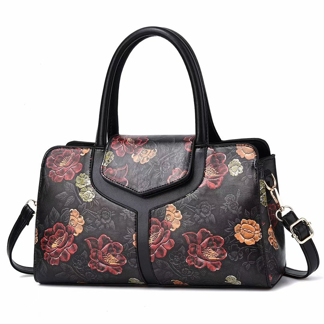 Zipper Closure Type Single Shoulder Strap Strap Type Women's Large Pu Leather Color Block Vintage Style Square Zipper Handbag