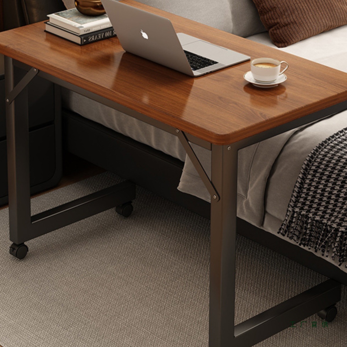 Movable Computer Table Bedroom Bedside Table Small Apartment Notebook Workbench Home Desk Learning Writing Table